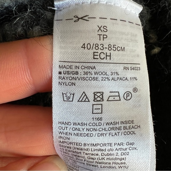 Banana Republic Spacedye Rib T Alpaca Wool Blend Pullover Turtleneck Sweater - Picture 11 of 11